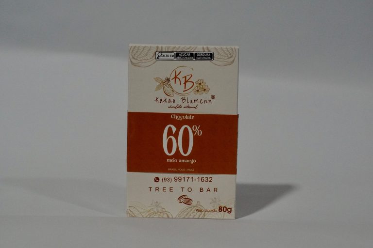 Chocolate 60% cacau Kakao Blumenn – barra artesanal