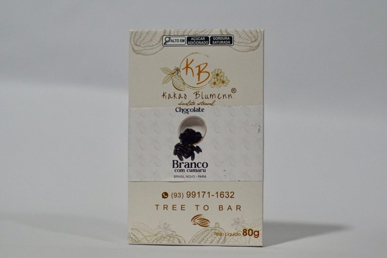 Chocolate branco com cumaru Kakao Blumenn – barra artesanal